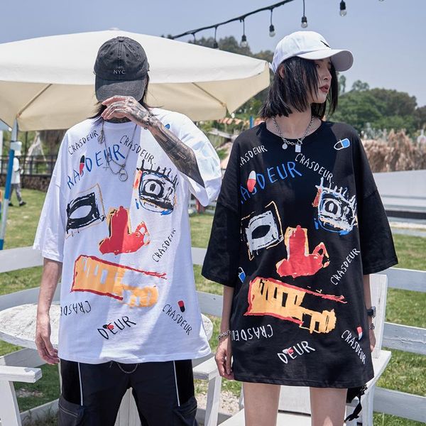 men's t-shirts 2021 spring and summer ins fashion cotton short sleeve t-shirt women's letter pattern half pants elbow-sleeve loos, White;black
men's t-shirts 2021 spring and summer ins fashion cotton short sleeve t-shirt women's letter pattern half pants elbow-sleeve loos, White;black