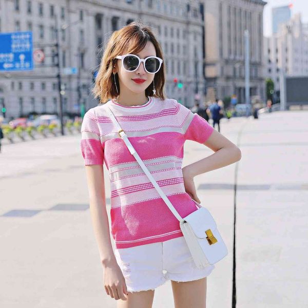 women's t-shirt spring and summer xiaoxiang sewing short sleeve around neck shirt, women's hip-hop overalls all-match trend 6rgp, White
women's t-shirt spring and summer xiaoxiang sewing short sleeve around neck shirt, women's hip-hop overalls all-match trend 6rgp, White