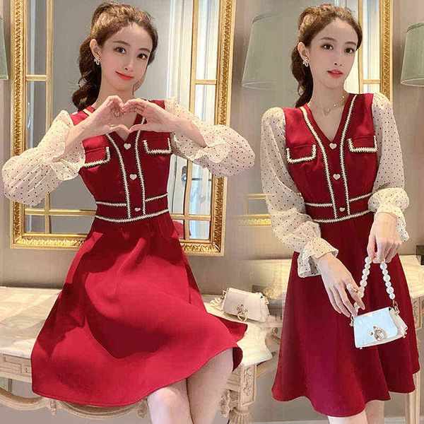 woman casual dresses 2022 tea break french gentle powder dign sense of minority light mature skirt red knitted dresses, Black;gray
woman casual dresses 2022 tea break french gentle powder dign sense of minority light mature skirt red knitted dresses, Black;gray