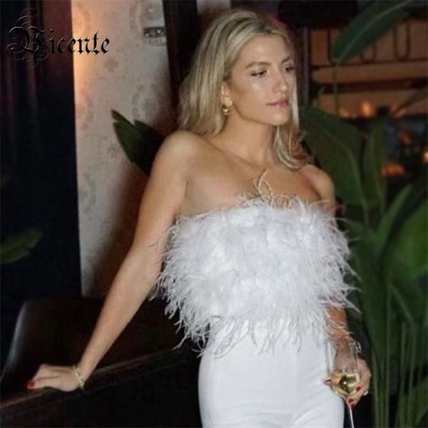 chic elegant feather design strapless sleeveless celebrity party club bandage crop 210520, White
chic elegant feather design strapless sleeveless celebrity party club bandage crop 210520, White