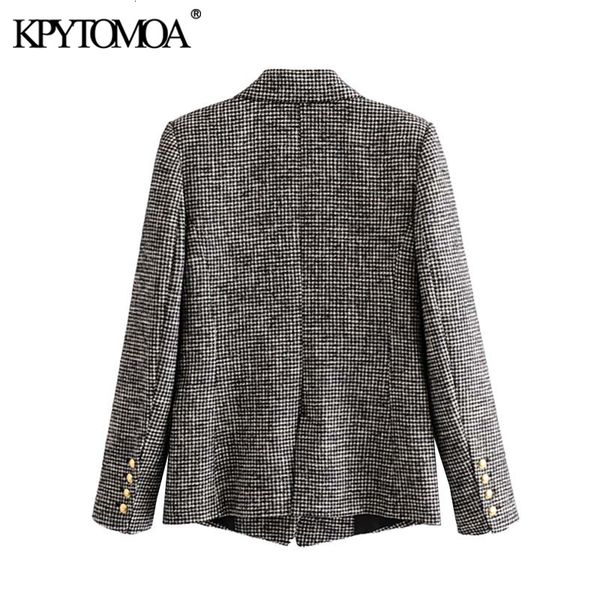 vintage stylish double breasted houndstooth tweed blazer coat women fashion long sleeve office wear female outerwear 201009, White;black
vintage stylish double breasted houndstooth tweed blazer coat women fashion long sleeve office wear female outerwear 201009, White;black