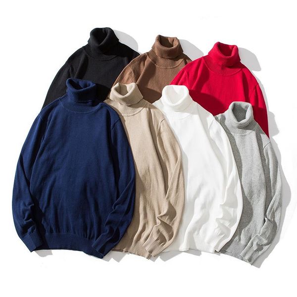 men's sweaters 2021 winter cotton turtleneck sweater basic comfortable pullover korean male autumn sweatershirt, White;black
men's sweaters 2021 winter cotton turtleneck sweater basic comfortable pullover korean male autumn sweatershirt, White;black