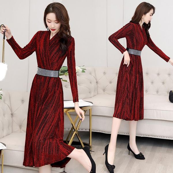 casual dresses spring 2021 women elegant fashion long sleeve v-neck lady a-line dress, Black;gray
casual dresses spring 2021 women elegant fashion long sleeve v-neck lady a-line dress, Black;gray