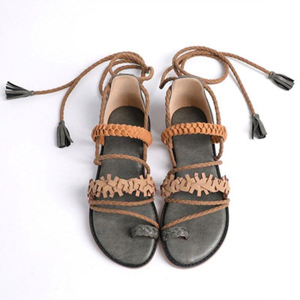 sandals bohemian ethnic style strappy women casual flat shoes large size beach, Black
sandals bohemian ethnic style strappy women casual flat shoes large size beach, Black