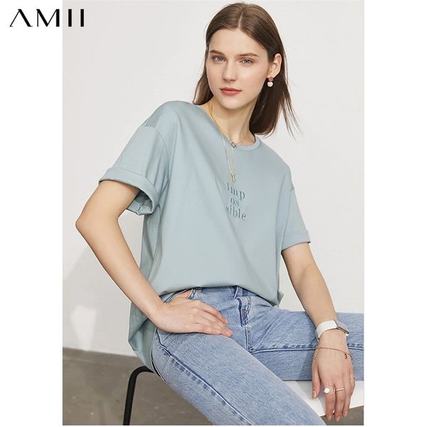 amii minimalism summer women's tshirt fashion letter embroidery oneck loose female causal 1210 210708, White
amii minimalism summer women's tshirt fashion letter embroidery oneck loose female causal 1210 210708, White