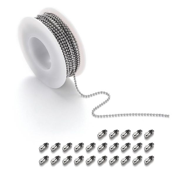 10m stainless steel ball chains necklace with 20pcs connectors clasps silver bead chain set
10m stainless steel ball chains necklace with 20pcs connectors clasps silver bead chain set