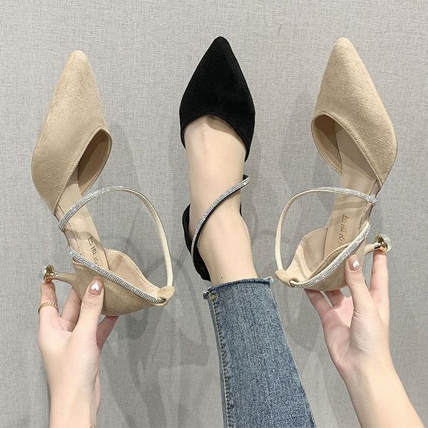sandals velvet shoes 2021 women's buckle shallow mouth clear heels suit female beige all-match suede strap black girls
sandals velvet shoes 2021 women's buckle shallow mouth clear heels suit female beige all-match suede strap black girls