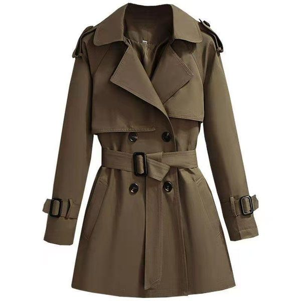 women's trench coats 2021 spring autumn women short coat korean casual ladies windbreaker with belt turn-down collar british style over, Tan;black
women's trench coats 2021 spring autumn women short coat korean casual ladies windbreaker with belt turn-down collar british style over, Tan;black