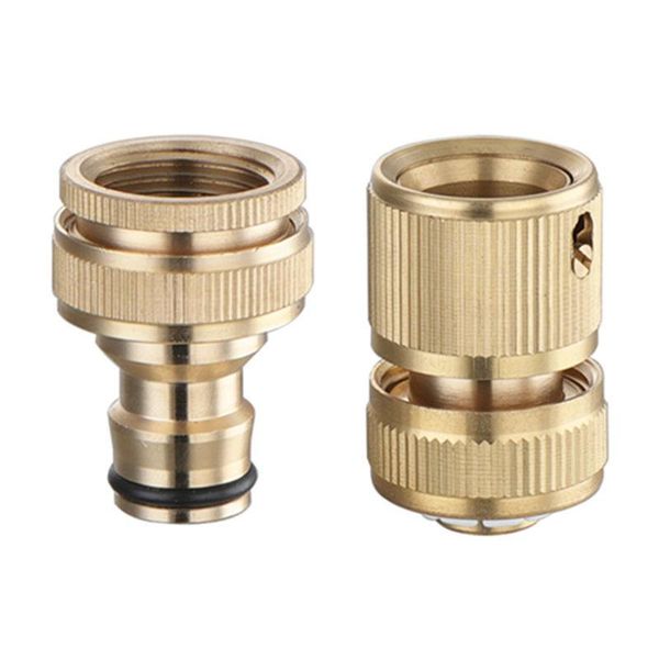 watering equipments brass faucet adapter g1/2' g3/4' threaded quick-connect water hose connector car garden wash gun pipe fitting