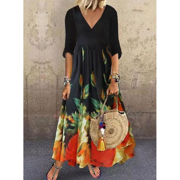 factoryi25m long 2021 new summer skirt mid sleeve v-neck fashion positioning flower dress women's wear, White;black
factoryi25m long 2021 new summer skirt mid sleeve v-neck fashion positioning flower dress women's wear, White;black