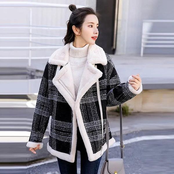 women's wool & blends 2021 classic striped suit collar coats women winter cashmere jacket streetwear thick warm casual overcoat fashion, Black
women's wool & blends 2021 classic striped suit collar coats women winter cashmere jacket streetwear thick warm casual overcoat fashion, Black