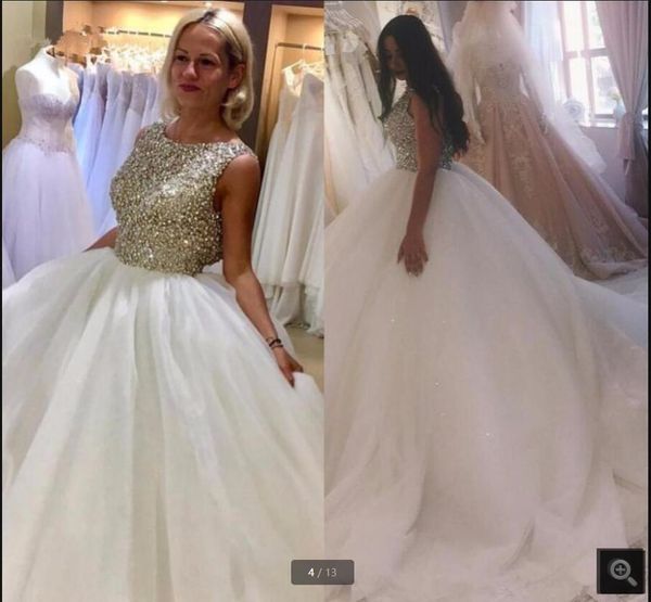 2021 robe de soiree white tulle ball gown wedding dresses heavily beading sequins sparkly princess bride dress court train long stylish brid
2021 robe de soiree white tulle ball gown wedding dresses heavily beading sequins sparkly princess bride dress court train long stylish brid
