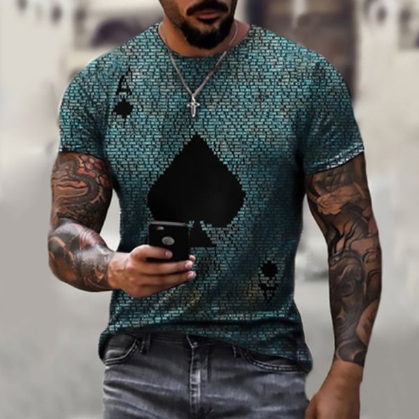 2022 new ace of spades men's t-shirts 3d casual summer fashion short sleeve high street round neck shirt daily street wear, White;black
2022 new ace of spades men's t-shirts 3d casual summer fashion short sleeve high street round neck shirt daily street wear, White;black