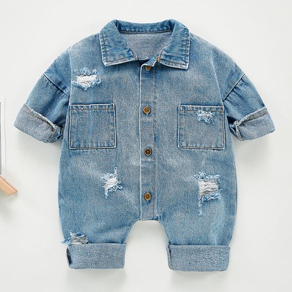 spring autumn born boys girls cowboy broken hole jumpsuits clothes baby long sleeve rompers children 210429, Blue
spring autumn born boys girls cowboy broken hole jumpsuits clothes baby long sleeve rompers children 210429, Blue