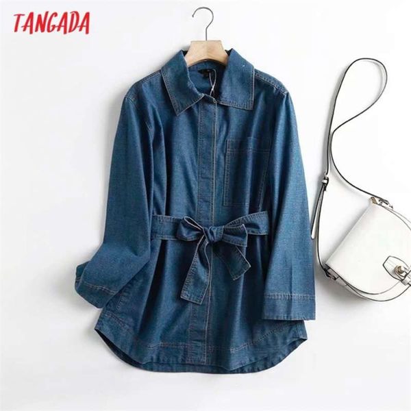 tangada autumn women denim jacket coat with slash ladies long sleeve loose coat 4c143 210928, Black;brown
tangada autumn women denim jacket coat with slash ladies long sleeve loose coat 4c143 210928, Black;brown