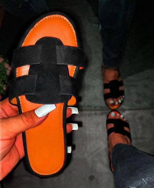 slippers summer beach shoes fashion brand leather wild female sandals outdoor red 41, Black
slippers summer beach shoes fashion brand leather wild female sandals outdoor red 41, Black