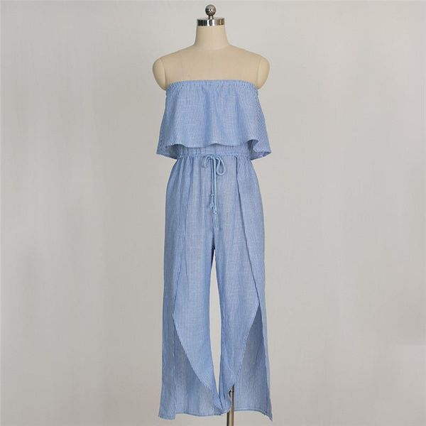 women's jumpsuits & rompers striped print for women strapless off shoulder ruffles front split casual ankle-length pants overalls beach, Black;white
women's jumpsuits & rompers striped print for women strapless off shoulder ruffles front split casual ankle-length pants overalls beach, Black;white