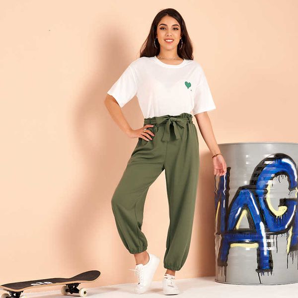 women's two piece pants summer style fashion love printed t-shirt high waist flower bud trousers tie-foot overalls bloomers sweatp, White
women's two piece pants summer style fashion love printed t-shirt high waist flower bud trousers tie-foot overalls bloomers sweatp, White
