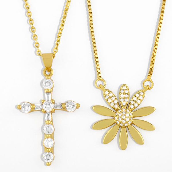 gold chain cross necklace for women with stone crystal daisy flower pendant zirconia simple jewelry gifts nkes27 necklaces, Silver
gold chain cross necklace for women with stone crystal daisy flower pendant zirconia simple jewelry gifts nkes27 necklaces, Silver
