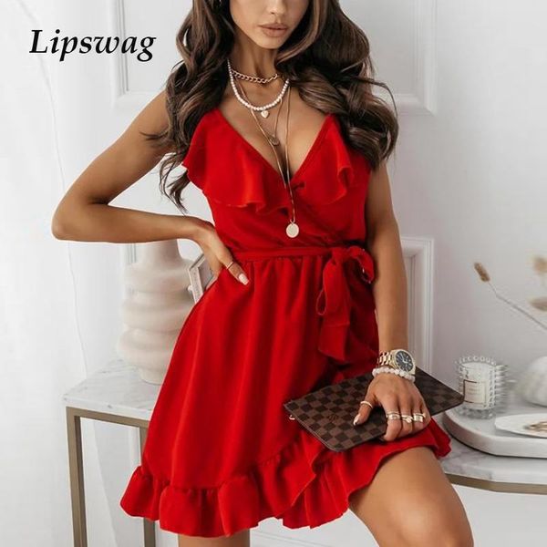 casual dresses elegant summer backless a-line party dress deep v neck ruffle sleeveless straps women spring beach mini vestido, Black;gray
casual dresses elegant summer backless a-line party dress deep v neck ruffle sleeveless straps women spring beach mini vestido, Black;gray