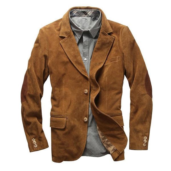 men's suits & blazers genuine cow skin leather jacket cowhide casual british stylish blazer high-quality men costume, White;black
men's suits & blazers genuine cow skin leather jacket cowhide casual british stylish blazer high-quality men costume, White;black