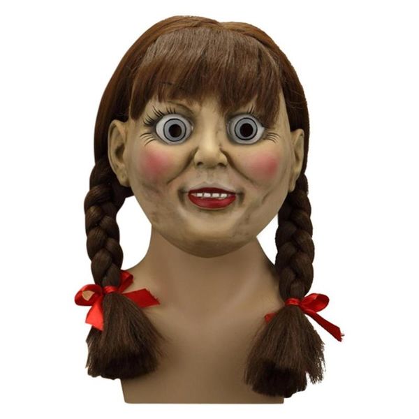 party masks annabelle mask horror movie comes home costume props heargear with braid wig halloween scary for
party masks annabelle mask horror movie comes home costume props heargear with braid wig halloween scary for