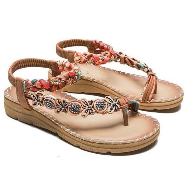 women's fashion pu woven rhinestone decoration low-heeled toe ring elastic slip comfortable everyday bohemian sandals 6kf060, Black
women's fashion pu woven rhinestone decoration low-heeled toe ring elastic slip comfortable everyday bohemian sandals 6kf060, Black
