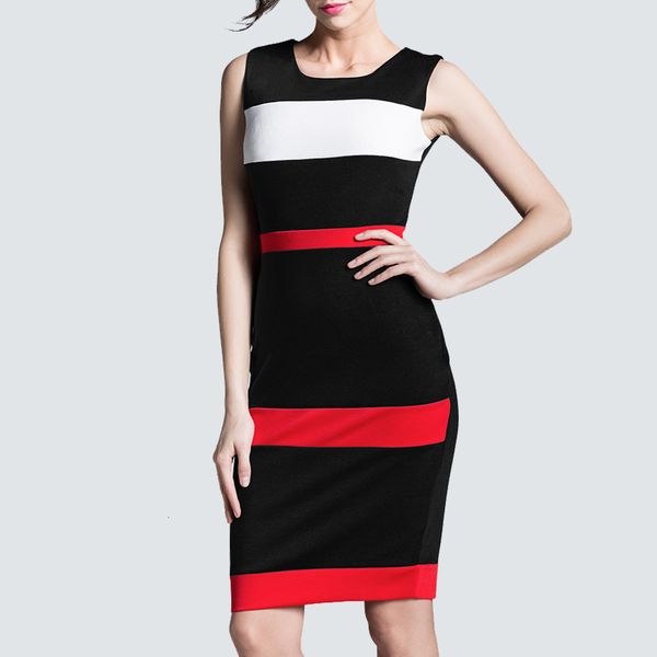 dresses women sheath patchwork striped elegant o-neck dark blue summer sleeveless formal bodycon knee-length office b275, Black;gray
dresses women sheath patchwork striped elegant o-neck dark blue summer sleeveless formal bodycon knee-length office b275, Black;gray