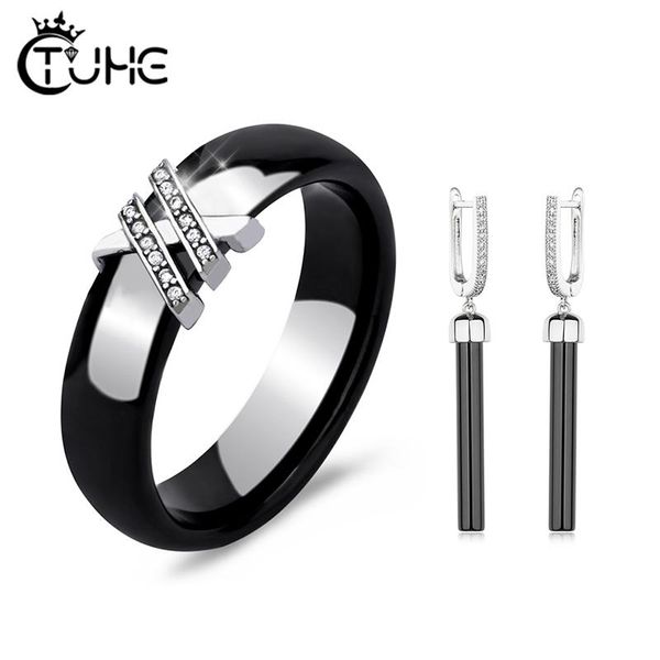 earrings & necklace women's fashion jewelry set elegant 6mm ceramic rings long drop for female girl christmas gift 2021 trend black whi, Silver
earrings & necklace women's fashion jewelry set elegant 6mm ceramic rings long drop for female girl christmas gift 2021 trend black whi, Silver