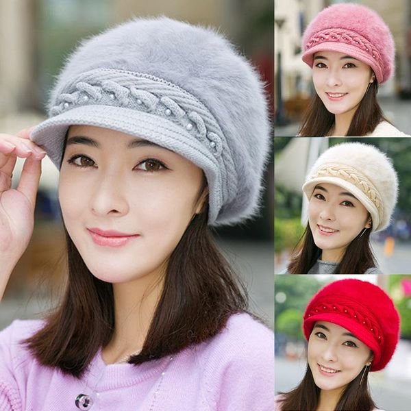 beanie/skull caps winter beret faux fur hat women soft warm knitted accessory comfortable outdoor lxh, Blue;gray
beanie/skull caps winter beret faux fur hat women soft warm knitted accessory comfortable outdoor lxh, Blue;gray