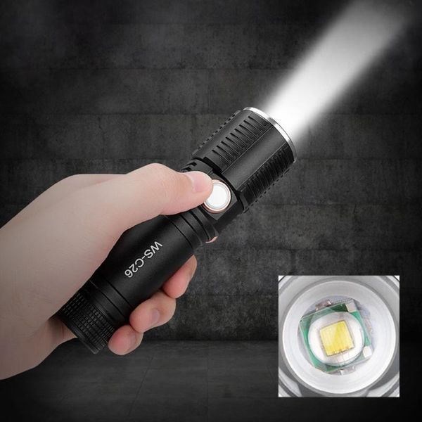 super bright t6 led rechargeable 3 modes torch light mini portable flash use 18650/26650/ battery flashlights torches
super bright t6 led rechargeable 3 modes torch light mini portable flash use 18650/26650/ battery flashlights torches