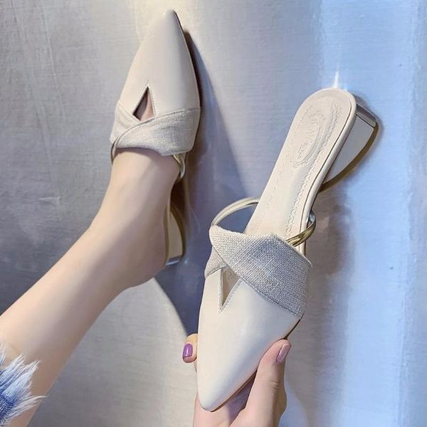 slippers 2021 summer women shoes woman mules slides thick low heels casual pointed toe solid leather ladies, Black
slippers 2021 summer women shoes woman mules slides thick low heels casual pointed toe solid leather ladies, Black