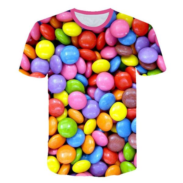 men's t-shirts casual ladies chocolate/candy creativity t shirt men tshirt plus 7xl size short sleeve o-neck t-shirt 3d harajuku cool t, White;black
