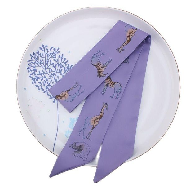 fashion bag scarf animal series printed women's silk brand decoration tied ribbon ladies headscarf tie mq21 scarves, Blue;gray
fashion bag scarf animal series printed women's silk brand decoration tied ribbon ladies headscarf tie mq21 scarves, Blue;gray