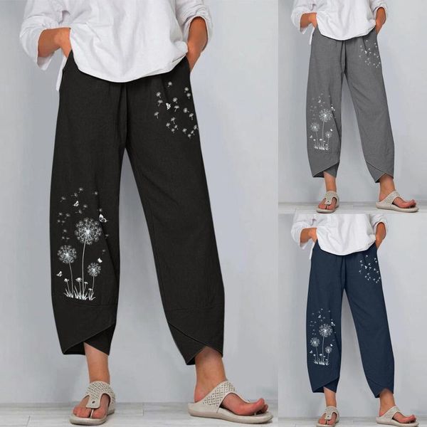 women's pants & capris women lady casual dandelion print elastic waist wide leg loose trousers pantalon taille haute femme #g3, Black;white
women's pants & capris women lady casual dandelion print elastic waist wide leg loose trousers pantalon taille haute femme #g3, Black;white
