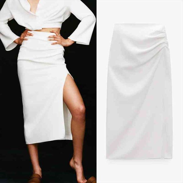 za white pencil womens skirt high waist long summer pleated split midi ruched elegant, Black
za white pencil womens skirt high waist long summer pleated split midi ruched elegant, Black