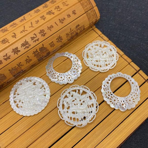 charms natural sea shell pendant white round shape carved lace hollow handmade charm crafts exquisite birthday holiday gift decoration, Bronze;silver
charms natural sea shell pendant white round shape carved lace hollow handmade charm crafts exquisite birthday holiday gift decoration, Bronze;silver