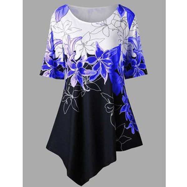 summer floral print t-shirt short sleeve women gradient color printing button tee shirts big size casual 4xl 5xl women's, White
summer floral print t-shirt short sleeve women gradient color printing button tee shirts big size casual 4xl 5xl women's, White