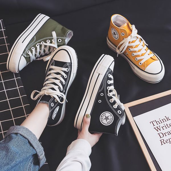 comfortable breathable women canvas shoes fashion trend platform shoes thick bottom vulcanized shoes women a3t68, Black
comfortable breathable women canvas shoes fashion trend platform shoes thick bottom vulcanized shoes women a3t68, Black