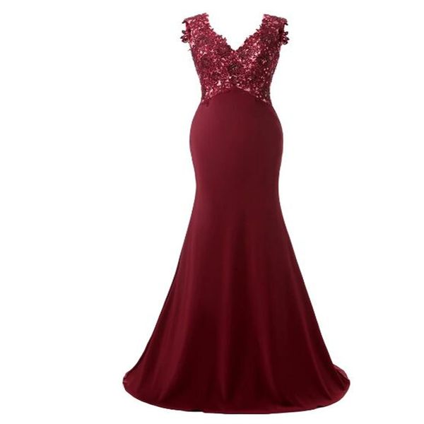vintage burgundy prom lace mermaid sheath mother of the bride dresses floral evening dress women formal party dress red satin gowns, Black;red
vintage burgundy prom lace mermaid sheath mother of the bride dresses floral evening dress women formal party dress red satin gowns, Black;red