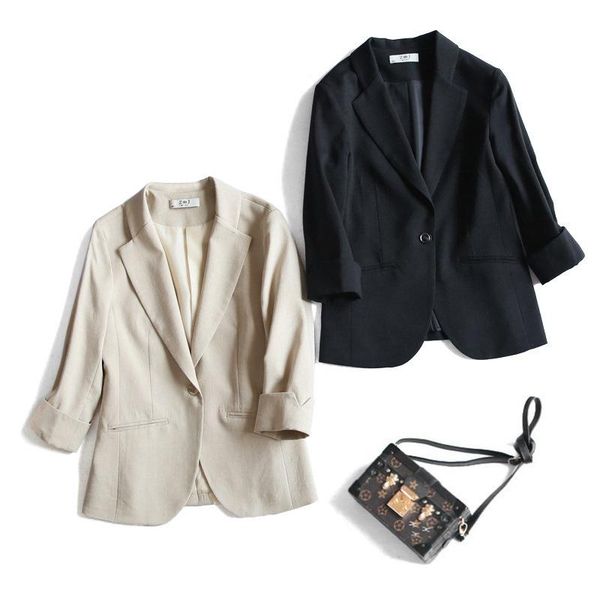 cotton linen blazers women lapel seven-point sleeves slim jacket women's 2021 spring temperament stitching suit female z1020 suits &, White;black
cotton linen blazers women lapel seven-point sleeves slim jacket women's 2021 spring temperament stitching suit female z1020 suits &, White;black