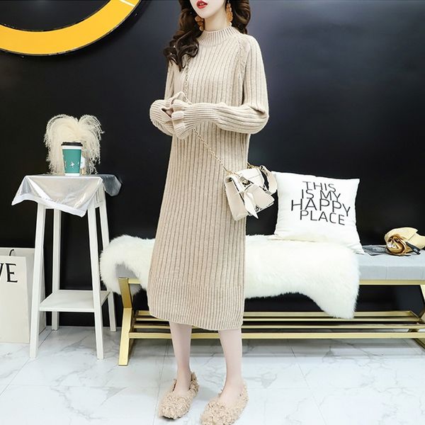 autumn long dresses knitted maxi winter sweater dress plus size women clothing, Black;gray
autumn long dresses knitted maxi winter sweater dress plus size women clothing, Black;gray