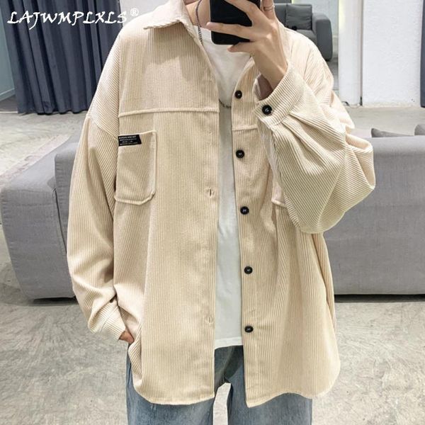 men's casual shirts 2021 corduroy long sleeve autumn korean shirt fashion oversize printed clothing, White;black
men's casual shirts 2021 corduroy long sleeve autumn korean shirt fashion oversize printed clothing, White;black