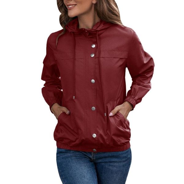 women's jackets women lightweight waterproof windbreaker spring autumn hooded windproof jacket temperament coat, Black;brown
women's jackets women lightweight waterproof windbreaker spring autumn hooded windproof jacket temperament coat, Black;brown