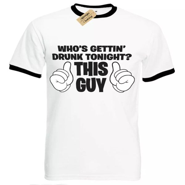 who's conseguir bebido esta noche camiseta divertido soltero cumpleaños pub mens, White;black
who's conseguir bebido esta noche camiseta divertido soltero cumpleaños pub mens, White;black