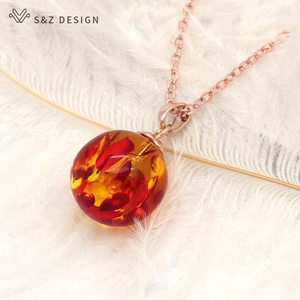 pendant necklaces s&z design fashion round synthesis ambers necklace 585 rose gold for women temperament elegant wedding fine jewelry, Silver
pendant necklaces s&z design fashion round synthesis ambers necklace 585 rose gold for women temperament elegant wedding fine jewelry, Silver