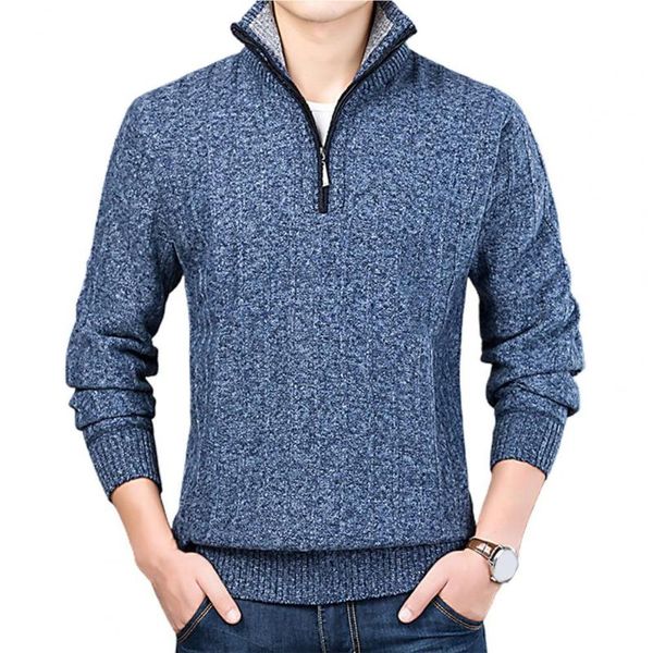 men's sweaters solid color long sleeve knitted sweater stand collar turtleneck zipper neck men pullover male clothing, White;black
men's sweaters solid color long sleeve knitted sweater stand collar turtleneck zipper neck men pullover male clothing, White;black