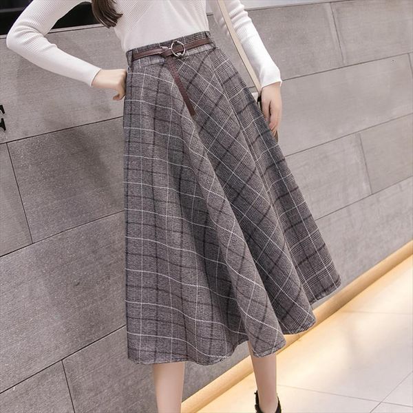 vintage plaid belted tweed midi womens skirts high waist a line office lady outfits, Black
vintage plaid belted tweed midi womens skirts high waist a line office lady outfits, Black