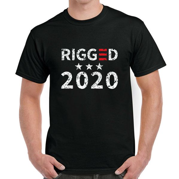 rigged 2020 fraud biden t-shirt, White;black