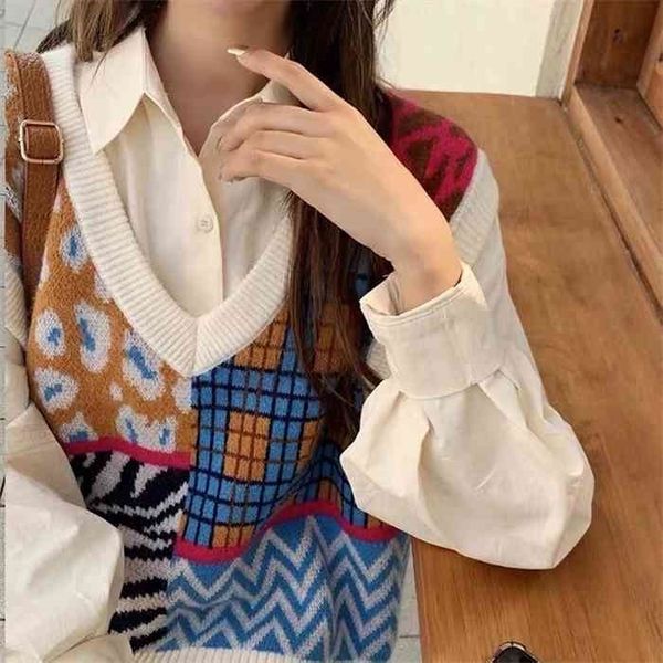 women vest simple all-match style v-neck knitted sweater leisure student sleeveless female vintage sweater waistcoat c-151, Black;white
women vest simple all-match style v-neck knitted sweater leisure student sleeveless female vintage sweater waistcoat c-151, Black;white